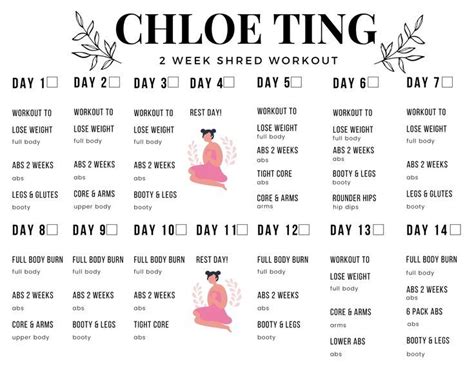 chloe ting gym workout|Chloe Ting printable workout.